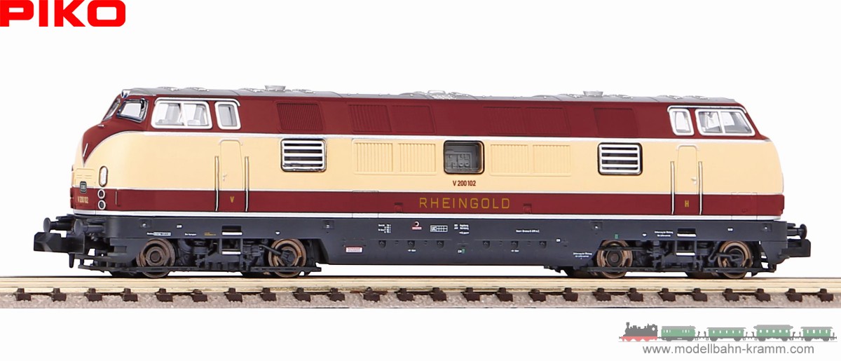 Piko 71606 N-gauge special model diesel locomotive V 200 102 Rheingold - cream/red.