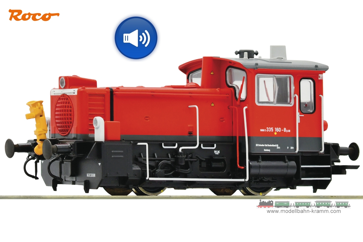 Roco H0 DC digital with sound, DB AG class 335 160-8 diesel locomotive, era VI