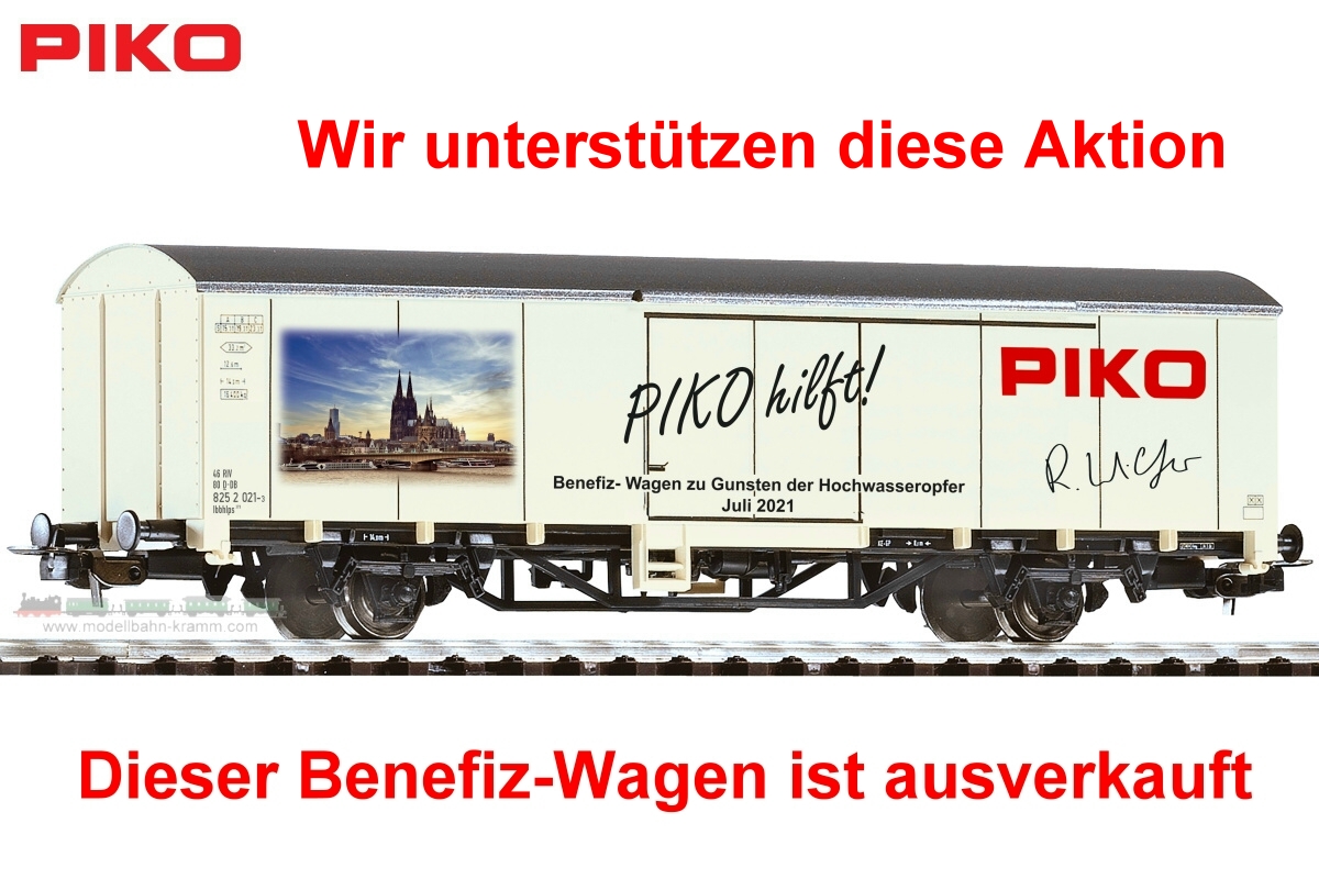 Piko Benefit Wagon H0-gauge Covered Freight Car Storm Disaster 2021 !!! 