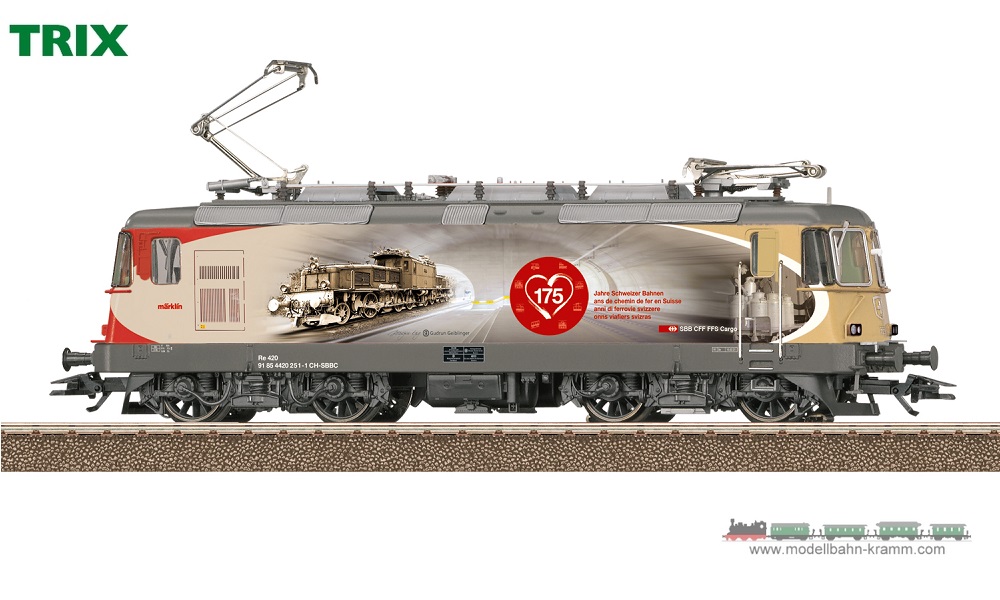 Trix H0 25875 DC Sound special locomotive Re 420 for the anniversary 175 years of Swiss Railways.