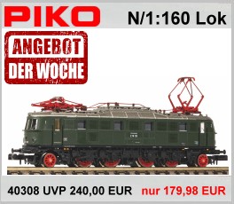 Piko 40308 N-gauge analog, E18 DB electric locomotive, Era III