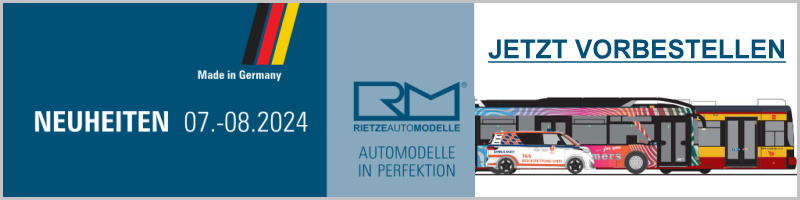 Rietze Rietze - H0 / 1:87 - Car Models - Novelties - July/August - 2024